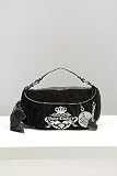 Juicy Couture Small Ruched Black Velour Bag