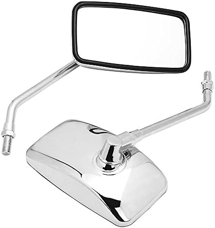 PUSH CART 2x 8mm 10mm Chrome Billet Aluminum Rearview Rear View Side Mirror For Chopper Bobber Cruiser Custom Bike Motorcycle