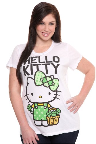 Hello Kitty Shamrock St Patricks Day Irish Plus Size Doe Tee from Torrid