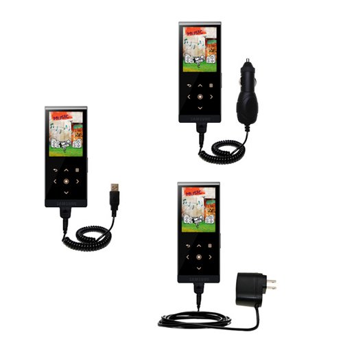 Deluxe Kit for the Samsung T10 includes a USB cable with Car and Wall Charger - Gomadic Brand w/ TipExchange Technology
