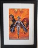 EMMA FROST (WHITE QUEEN w/PHOENIX) ~ 8X12 ART PRINT (FRAMED at 12X16 w/MATTE) by J. SCOTT CAMPBELL (MARVELous Art)