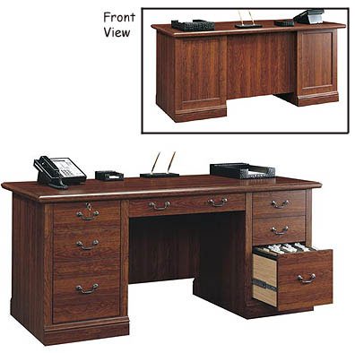 Planked Cherry Executive Desk Planked Cherry
