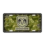Dodge Logo Camo Metal License Plate Racing Reflections Lpdodgec 