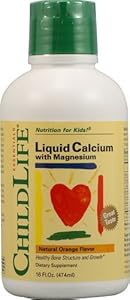 Child Life Liquid Calcium/Magnesium, Natural Orange Flavor, 16 oz 2-pack
