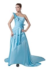 Off the Shoulder One Shoulder Charmeuse/Satin/Spandex Backless Evening Dress 