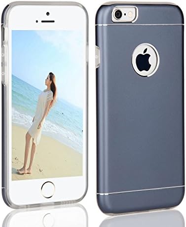 iPhone 6S Case - Yoroi (Arumi series) iphone 6 6S case (4.7 Inch) [Lifetime Warranty] Protective SOFT TPU Scratch Protection Finished Hard Cover Aluminum Alloy (Slate Gray)
