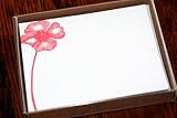 Poppy Flower Note Cards Stationery For Women