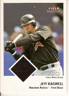 2003 Fleer Tradition Game Used 192 Jeff Bagwell Houston Astros (Piece of Authentic Game Worn Jersey-SP - Baseball Cards)
