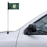 MLB Oakland Athletics 4" x 5.5" Green Antenna Flag