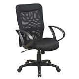 Mesh Back Office Chair with Mesh Seat and Loop Arms [OS-53603-GG] by Office Star