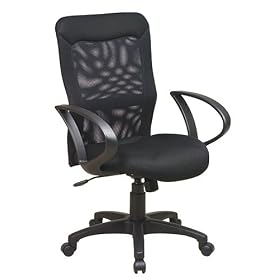 Mesh Back Office Chair with Mesh Seat and Loop Arms [OS-53603-GG] by Office Star