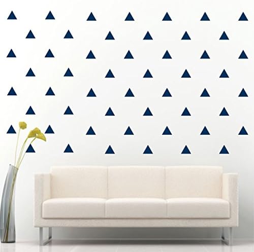 JCM CUSTOM Triangle Removable Wall Vinyl Decal Sticker Wall Décor, Navy Blue