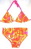 Girls 4-6X 2-piece Swimwear Triangle Top Bikini OrangePsychodelic