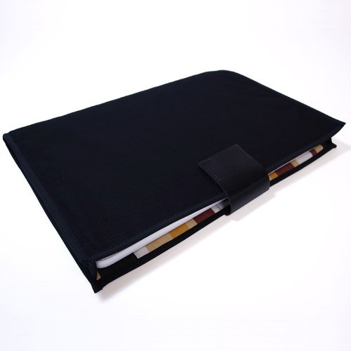 suono ハンドメイド MacBook（white） ケース MODE（ブラック・ブラウンストライプ）*