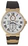 Ulysse Nardin Men's 266-67-3-40 Maxi Marine Chronometer 43mm White Dial Rose Gold Watch Watch