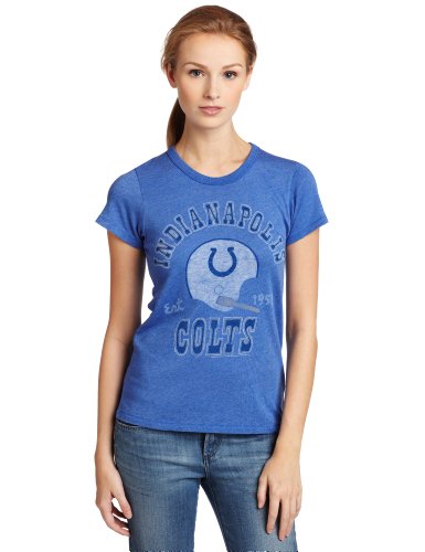NFL Women's Indianapolis Colts Heather Vintage Short Sleeve Crew (Liberty, X-Large)