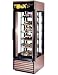 True G4SM-23 23 Cu.Ft. Glass Four Sided Merchandiser, Door is self closing with a positive seal, torsion type closure system; Oversized, factory balanced, refrigeration system holds 33°F to 38°F (.5°C to 3.3°C); Illuminated exterior front sign panel; Entire cabinet structure is foamedin-place using high density, CFC free, polyurethane insulation