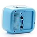 JCC Two Alarm Sound LED Night light Quartz Analog non ticking sweep second hand bedside alarm clock (Blue)