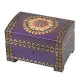 Small Purple Chakra Flower Jewelry Keepsake Chest