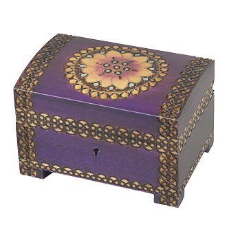 Small Purple Chakra Flower Jewelry Keepsake Chest