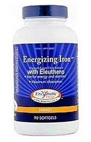 Enzymatic Therapy Energizing Iron  with Eleuthero, 90 Softgels