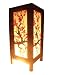 Thai Vintage Handmade Asian Oriental Japanese Sakura Flower Bedside Table Light or Floor Wood Paper Lamp Shades Home Bedroom Garden Decor Modern Design from Thailand