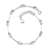 Never-ending Glamour: Sterling Silver Designer Inspired Infinity Style Fancy Link Bracelet