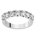 1.95 CT TW Prong Set Round Diamond Anniversary Wedding Ring in 14k White Gold