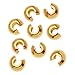 Crimp Bead Covers, 4mm, 144 Pieces, Gold Tone