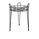 Buy CobraCo SCBPS1015-B Canterbury 15-Inch Black Scroll Top Plant Stand by CobraCo