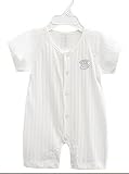 CHOUeTTe ベビー服 ロンパース 新生児～2歳まで 前開き 半袖 肌着 綿100% シンプル 無地 出産祝い 誕生日プレゼントにもどうぞ 色サイズ多数 オリジナルタオル付き (ホワイト90#身長