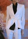 YVES SAINT LAURENT YSL - $1730 New YVES SAINT LAURENT YSL White Belted Jacket 6 / 38