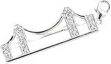  : 14k Gold Diamond Golden Gate Bridge Charm (1/10 cttw)