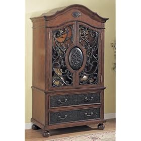 Dark Cherry Two Drawer Entertainment Unit