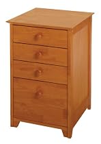 Winsome Wood File Cabinet with 4 Drawers, Honey