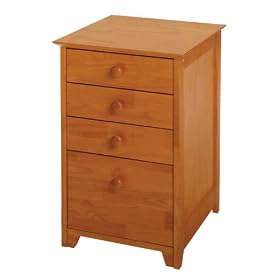 Winsome Wood File Cabinet with 4 Drawers, Honey