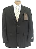 Tasso Elba Mens SB 2 Button Black Pinstripe Wool Suit - Size 40S Tasso Elba Mens SB 2 Button Black Pinstripe Wool Suit - Size 40S