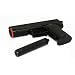 Softair Pistole Kugelpistole Air Pellets Gun mit Magazin und SCHALLD�MPFER ca. 32 cm gro�