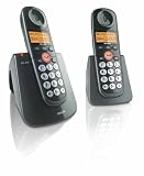 Philips DECT 3402 Twin Pack - Black