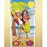 Luau Couple Face Photo Door Banner Poster Party Decor