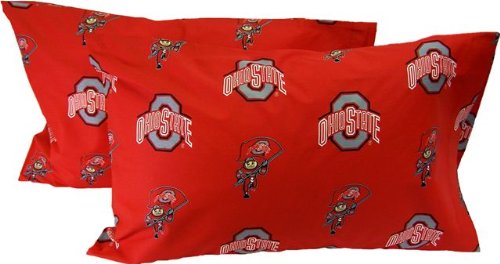 Ohio State University Buckeyes Cotton Pillowcase Cover