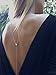 Rana Jabero Long Gold Lariat Y-Necklace Chain Bar Necklace - Plated