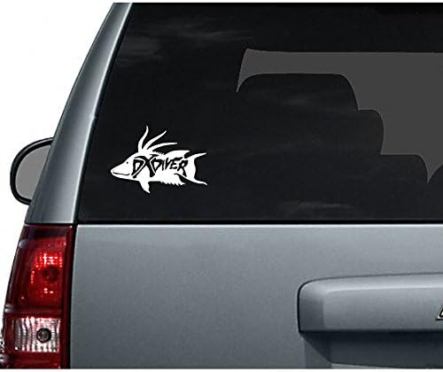 Hogfish Sticker DXDiver Scuba Diving size 5.1/2"x4" inches Dixie Divers White