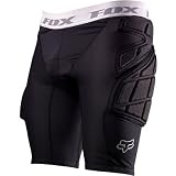 Fox Racing Titan Race Short Men's Undergarment MX Motorcycle Body Armor w/ Free B&F Heart Sticker Bundle - Black / Small