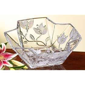 10.5 Diameter Frosted Glass Viscount Salad Bowl by Jaf GIfts
