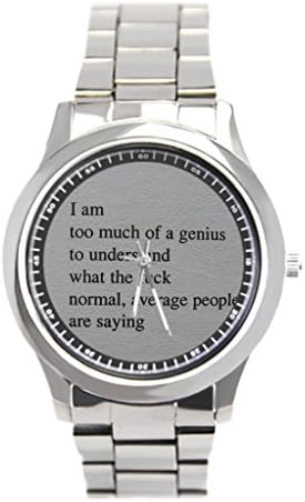 GoldenVenus You'Re A Genius Affirmation Watch