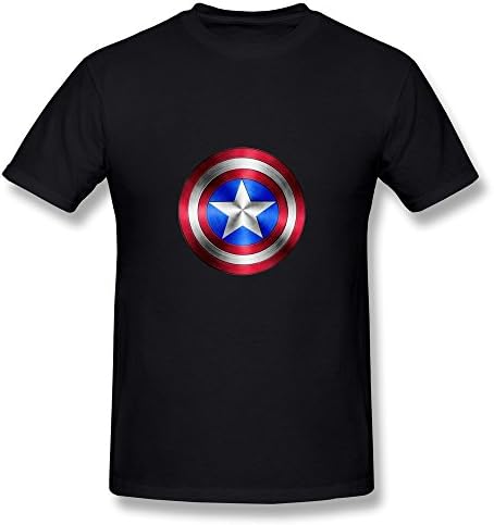 WYMY Men's T Shirt Captain America Shield Size XS Black