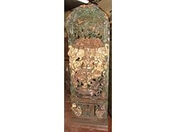 Five Head Panchmukhi Ganesha Statue Temple Ganesh Wood Carving Sculpture India 80"