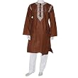 Mens Casual Clothing Embroidered Kurta Pajama Long Sleeve Cotton Size M Chest :40 (gkp564)