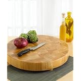 TOOLS OF THE TRADE Rubberwood 18-Inch Round Cutting Board